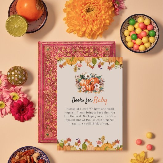 Boho pompoen meisje boeken voor Baby behuizing Kaa Informatiekaartje