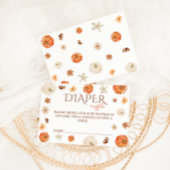 Boho Pompoen Neutral Schattige Luierloof Informatiekaartje