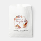 Boho Pompoen Oranje Baby shower Herfst Chic Treat Bedankzakje (Voorkant)