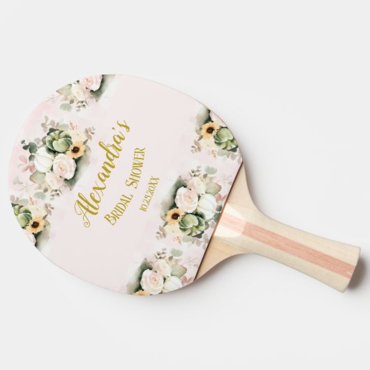 Boho Pompoen Pampas Gras Elegante Bruids Bruiloft Tafeltennisbatje (Zijkant)