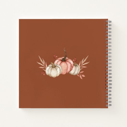 Boho Pompoen Roze Meisje Baby Shower Gastboek Notitieboek (Achterkant)