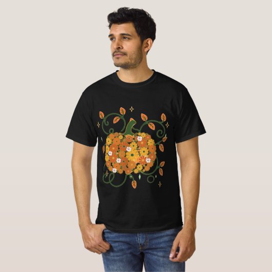 Boho-pompoen T-shirt (Voorkant volledig)
