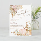 Boho pompoen thema baby shower collectie kaart (Staand voorkant)