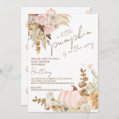 Boho pompoen thema baby shower collectie kaart (Voorkant / Achterkant)