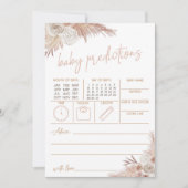 Boho pompoen Truck voorspellingen voor Baby Kaart (Voorkant)