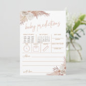 Boho pompoen Truck voorspellingen voor Baby Kaart (Staand voorkant)