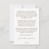 Boho pompoen zonnebloemen bruiloft valentijnsdag bedankkaart (Achterkant)