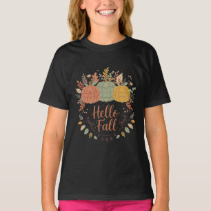 Boho Pompoenen Hallo Herfst Terracotta Gezellige H T-shirt
