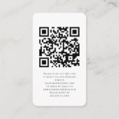 Boho Pompoenen Script QR Code Bruiloft RSVP Informatiekaartje (Achterkant)