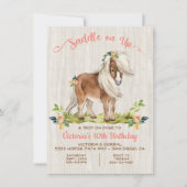 Boho Pony Birthday Party Kaart (Voorkant)