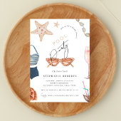 Boho Pool Party Chique Script Summer Vrijgezellenf Kaart