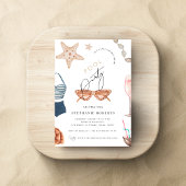 Boho Pool Party Chique Script Summer Vrijgezellenf Kaart