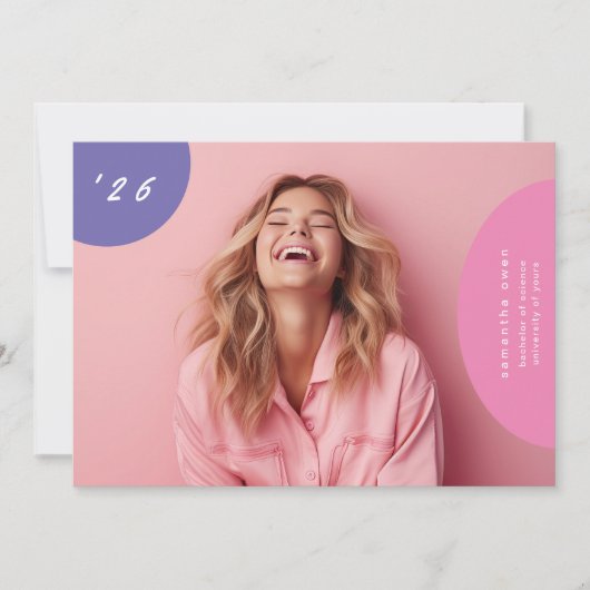 Boho Pop Fun Unique Elegant Designer Modern Foto Aankondiging (Voorkant)