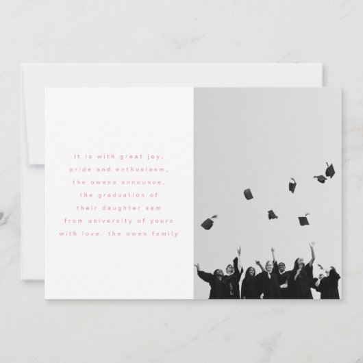 Boho Pop Fun Unique Elegant Designer Modern Foto Aankondiging (Achterkant)