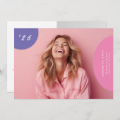 Boho Pop Fun Unique Elegant Designer Modern Foto Aankondiging (Voorkant / Achterkant)