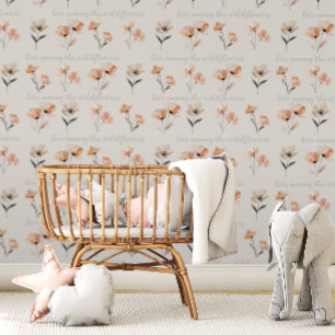 Boho Poppy Bloem Print Aangepaste offerte Behang