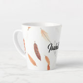 Boho Populaire Veren Luxe Collectie Latte Mok (Linkerhoek)