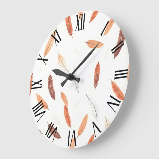 Boho Popular Feathers Luxe Collectie Grote Klok (Hoek)