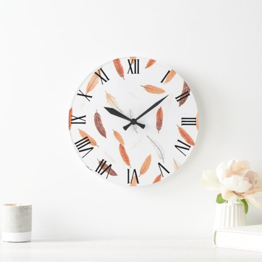 Boho Popular Feathers Luxe Collectie Grote Klok (Huis)