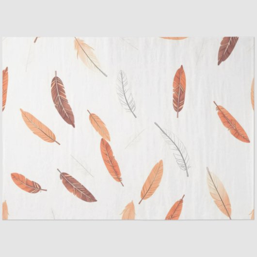 Boho Popular Feathers Luxe Collectie Tissuepapier (Voorkant)