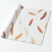 Boho Popular Feathers Luxury Collection Cadeaupapier (Uitgerold)