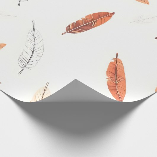 Boho Popular Feathers Luxury Collection Cadeaupapier (Hoek)