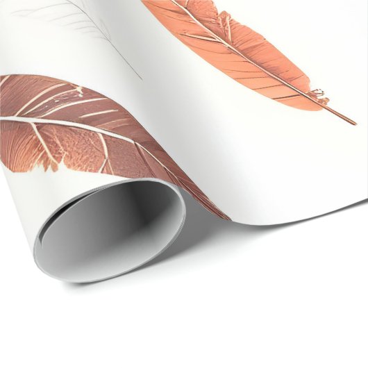 Boho Popular Feathers Luxury Collection Cadeaupapier (Rol Hoek)