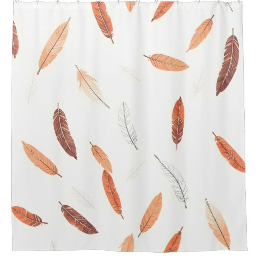 Boho Popular Feathers Luxury Collection Douchegordijn (Voorkant)