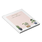 Boho Potplanten Van de Kant van Gepersonaliseerd   Notitieblok (Schuin)