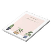 Boho Potplanten Van de Kant van Gepersonaliseerd   Notitieblok (Linkerzijde)