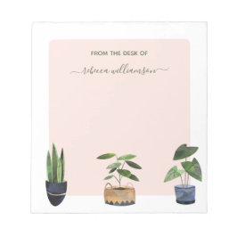 Boho Potplanten Van de Kant van Gepersonaliseerd Notitieblok