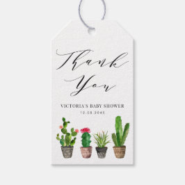 Boho Potted Cactus Baby shower Dank u Cadeaulabel