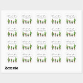 Boho Potted Cactus Baby shower Dank u Vierkante Sticker (Vel)