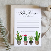 Boho potted cactus wenst goed Baby shower Advieskaart