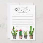 Boho potted cactus wenst goed Baby shower Kaart (Voorkant)