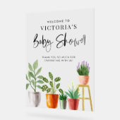 Boho Potted Houseplants Baby shower Welkom Acryl Bord (Hoek)