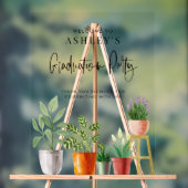 Boho Potted Huisplanten Afstudeerfeest Welkom Acryl Bord (Neutraal)