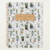 Boho Potted Plant Pattern Personalized Notitieboek (Voorkant)