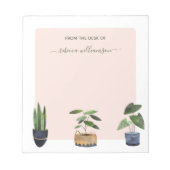 Boho Potted Planten from the Desk of Personalized Notitieblok (Voorkant)