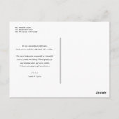 Boho Potted Succulent en Cactus Bruiloft Dank u Briefkaart (Achterkant)