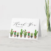 Boho Potted Succulenten en Cactus Afstudeercadeau Bedankkaart (Voorkant)
