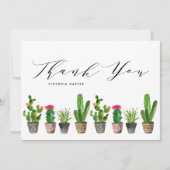 Boho Potted Succulenten en Cactus Afstudeercadeau Bedankkaart (Voorkant)