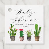 Boho Potted Succulenten en Cactus Baby shower Bedankjes Labels (Voorkant)