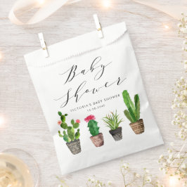 Boho Potted Succulenten en Cactus Baby shower Bedankzakje