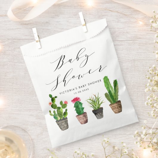 Boho Potted Succulenten en Cactus Baby shower Bedankzakje (Geknipt)