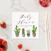 Boho Potted Succulenten en Cactus Baby shower Servet (Insitu)