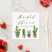 Boho Potted Succulenten en Cactus Bruiloftsfeest Servet (Insitu)