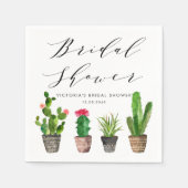 Boho Potted Succulenten en Cactus Bruiloftsfeest Servet (Voorkant)