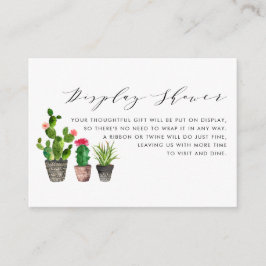 Boho Potted Succulenten en Cactus Display Douche Informatiekaartje