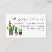 Boho Potted Succulenten en Cactus Display Douche Informatiekaartje (Voorkant)